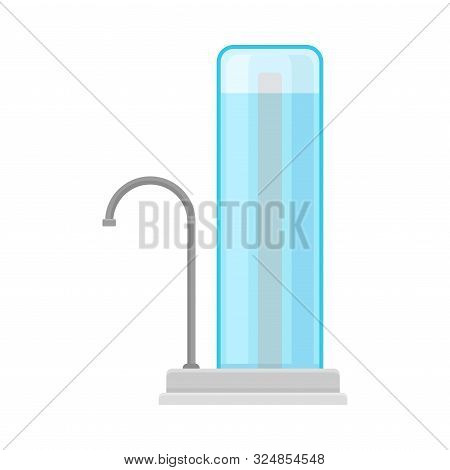 Portative Filter For Purifying Drinking Water In Tank Vector Illustration