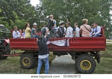 Aradac, Serbia, September 07, 2019. Traditional Celebration Of The Beginning Of Grape Harvesting Tha