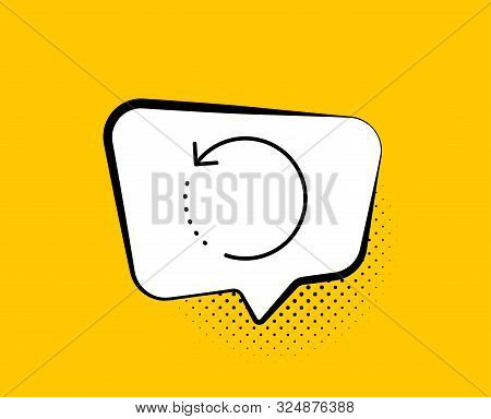 Recovery Info Line Icon. Comic Speech Bubble. Backup Data Sign. Restore Information Symbol. Yellow B