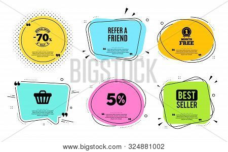 Refer A Friend Symbol. Best Seller, Quote Text. Referral Program Sign. Advertising Reference. Quotat
