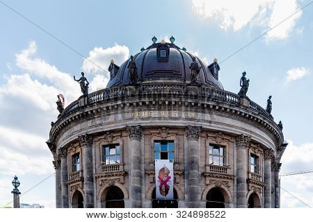 Berlin, Germany - July 27, 2019: Low Angle View Of The Dome Of The Bode Museum Against Sky