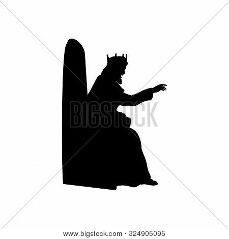 King Gives The Decree. King Herod Nativity. Vector Illustration
