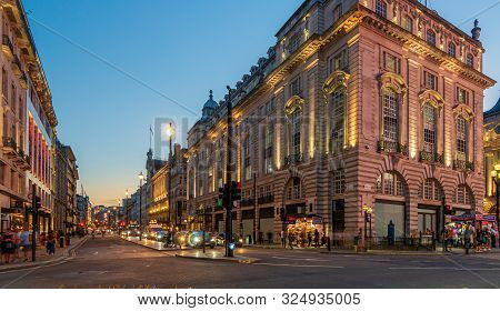 Picadilly Circus - Theater District - In The Evening, London