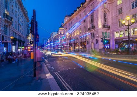 Picadilly Circus - Theater District - In The Evening, London