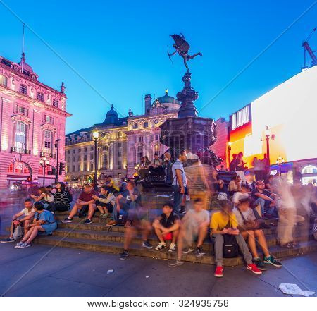 Picadilly Circus - Theater District - In The Evening, London