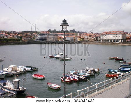 Wonderful Fishing Port In Luanco. July 8, 2010. Asturias, Spain, Europe. Travel Tourism Street Photo