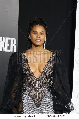 Zazie Beetz at the Los Angeles premiere of 'Joker' held at the TCL Chinese Theatre IMAX in Hollywood, USA on September 28, 2019.