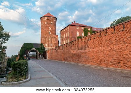 Gate Of The Bernardines And Sandomierska Tower, Part Of Wawel Royal In Krakow.