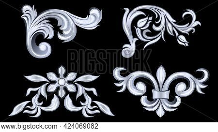 Gypsum, Silver, Gray Metal Products, Stucco Weave, Pattern Isolated