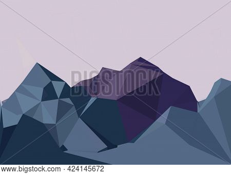 Abstract Polygonal Mountain Background. Vector Design Eps10