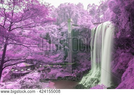 Infrared Art Photo: Damb\'ri Waterfall (viet Nam)