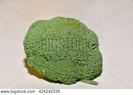Broccoli Cabbage Background Close Up. Texture Vegetable Background. Healthy Nutrition Concept