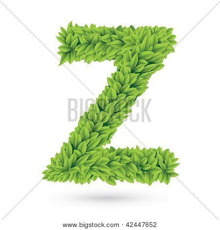 Dopis ze zelených listů se stínem