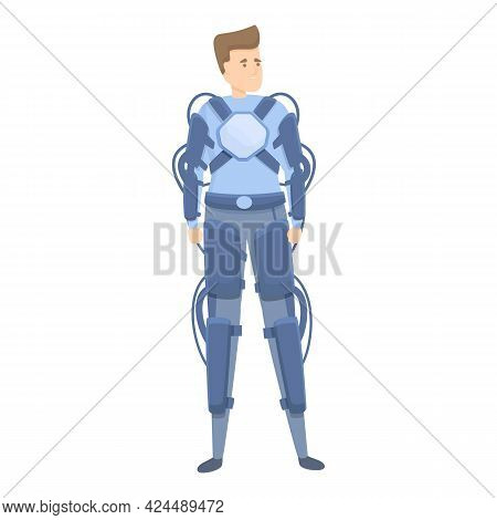 Upgraded Exoskeleton Icon. Cartoon Of Upgraded Exoskeleton Vector Icon For Web Design Isolated On Wh