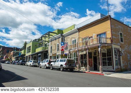 Park City, Ut, Usa - Jun. 20, 2018: Historic Commercial Building At 355 - 361 Main Street At 4th Str