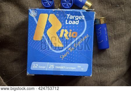 12 gauge caliber ammo RIO (buckshot)  24 June 2021, Kiev Region,Ukraine