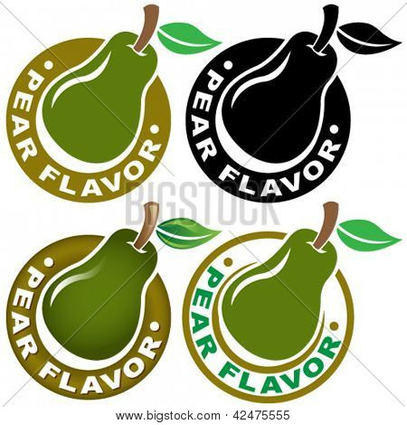 Sceau de saveur poire / marque