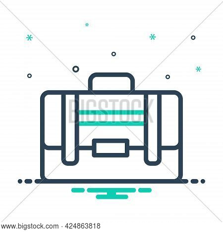 Mix Icon For Suitcase Portmanteau Traveling-bag Baggage Luggage Briefcase