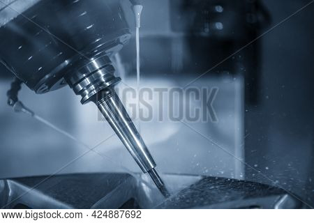 The 5-axis Cnc  Milling Machine Cutting  The Magnesium Alloy Wheel  Parts With Ball End Mill Tool Ty