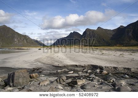 Flakstad Beach On The Lofoten Islands, Norway
