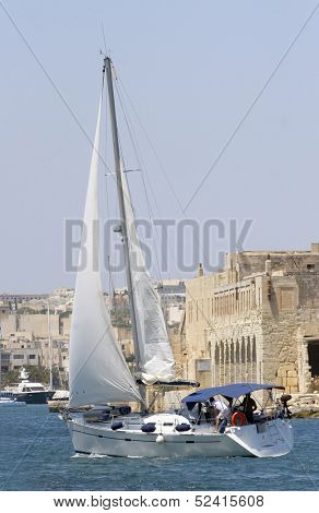 yacht in valetta, Malta