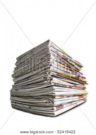 A pile of newspapers