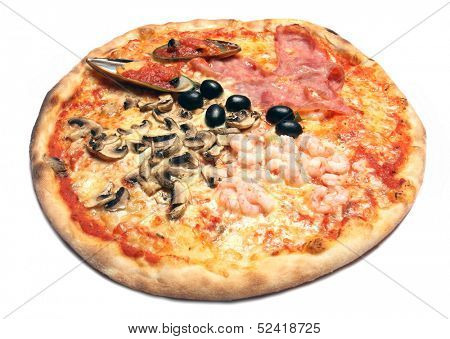 Pizza isolated on white