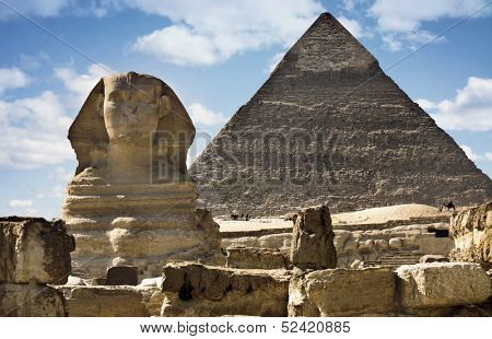 Sphinx and Pyramid