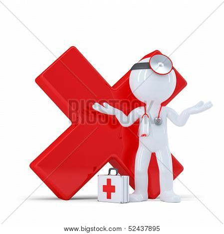 Doctor With Red Glossy Check Mark