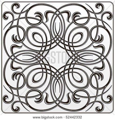 black color symmetrical pattern