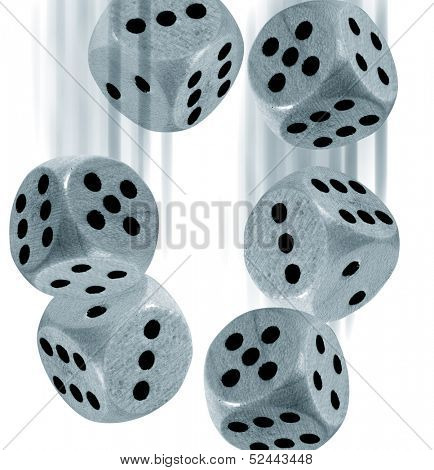 Flying and rolling dices