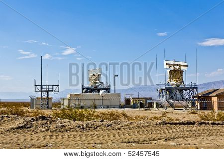 19: Radar Station In The Desert Near The Old Ghost Town And The Panamint Mountains