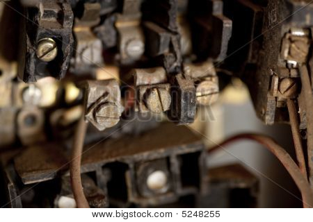 Old Ruined Fuse Box