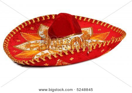 Sombrero vermelho isolado