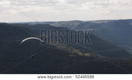 Free-flying On Paragliding At Rio Grande Do Sul, Brazil