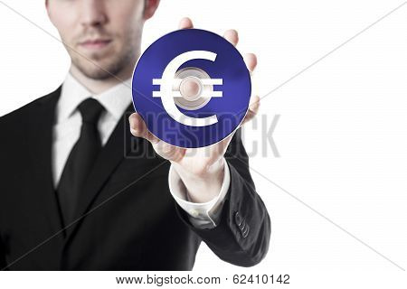 man holding cd in hand