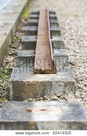 out of action track on Laigh Milton Viaduct, East Ayrshire, Scotland