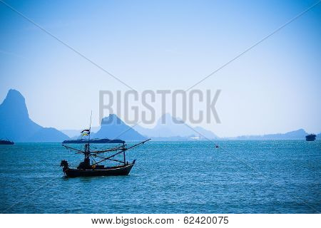 Boat on seaside
