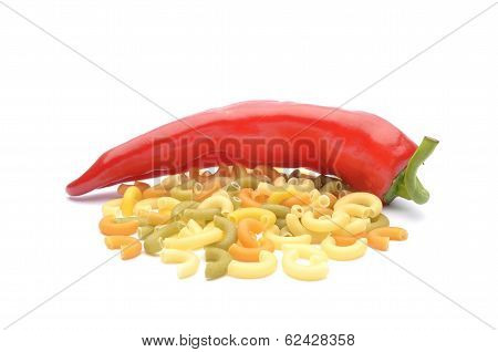 Hot chili peppers and pasta
