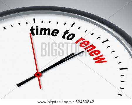 An image of a nice clock with time to renew