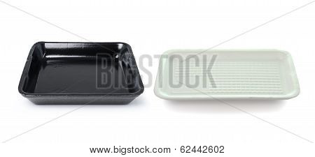 Foam Trays Isolated On White Background