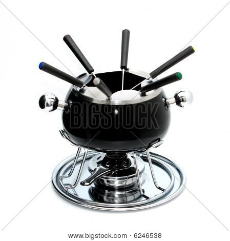 Fondue isoleret på hvid