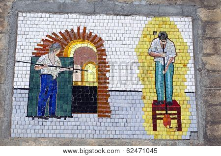 Mosaic In Murano Island In Venice