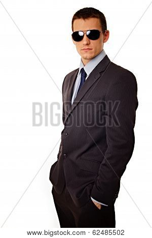 Young businessman at sunglasess