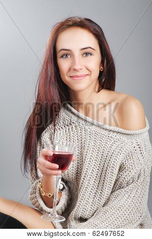 Girl With Wine