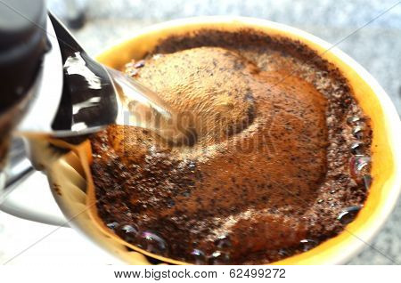 Hand Ground Coffee By Hand Brew.