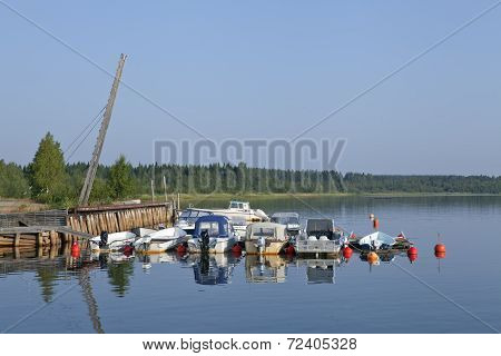 GULF OF BOTHNIA, SWEDEN ON AUGUST 06. Bright summer day.