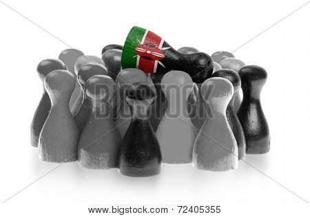 One Unique Pawn On Top Of Common Pawns