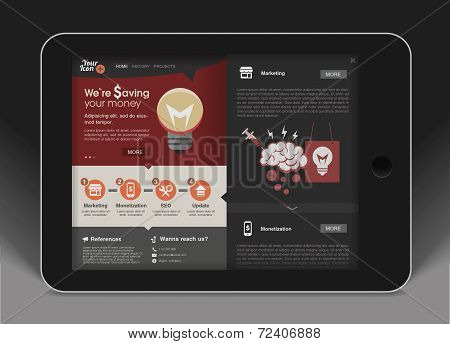 Website Template For Mobile Application