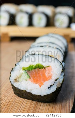 Close Up Of Sushi, Japanese Seafood